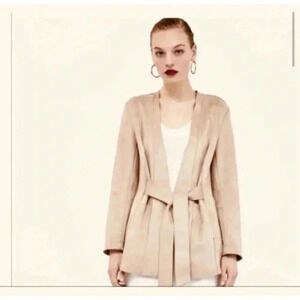 Zara basic faux suede jacket